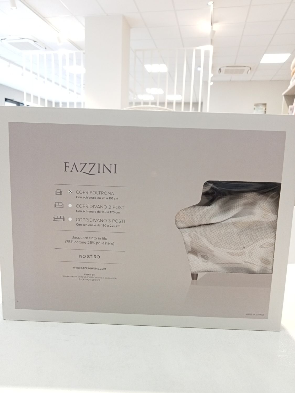 Copripoltrona var. 125 avorio Fazzini