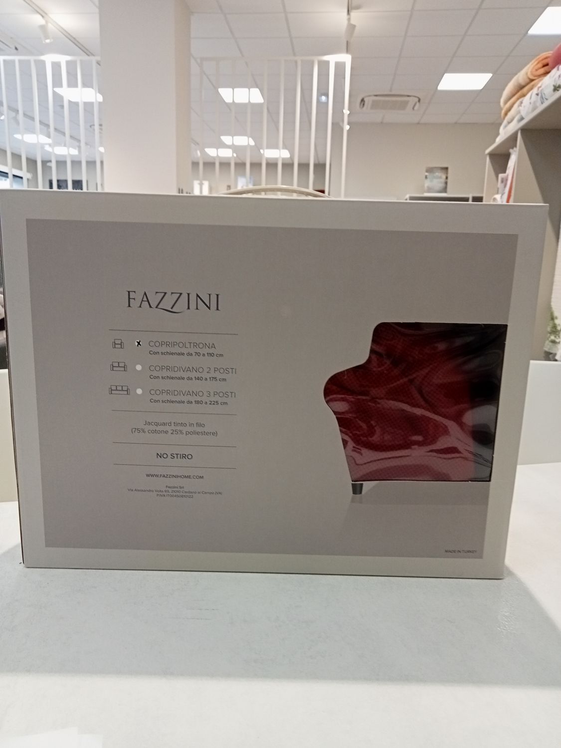 Copripoltrona var. 6 bordeaux Fazzini