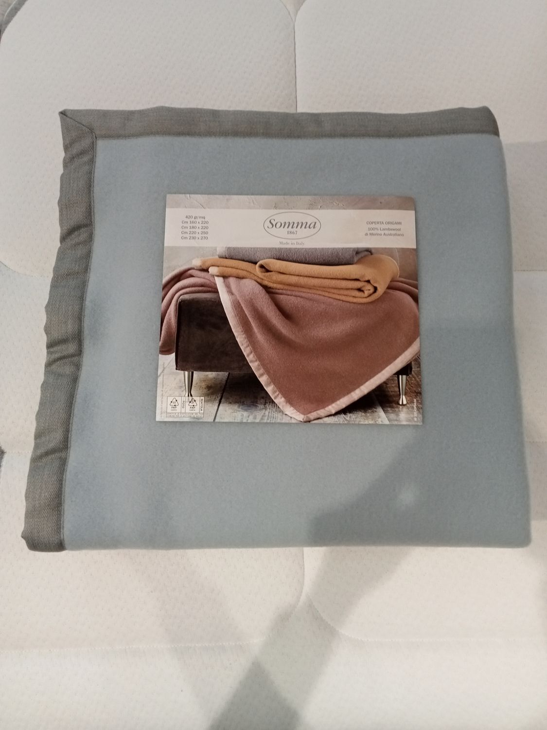 Coperta 1,5 piazze var. Muschio 066 Origami Somma 40 22145