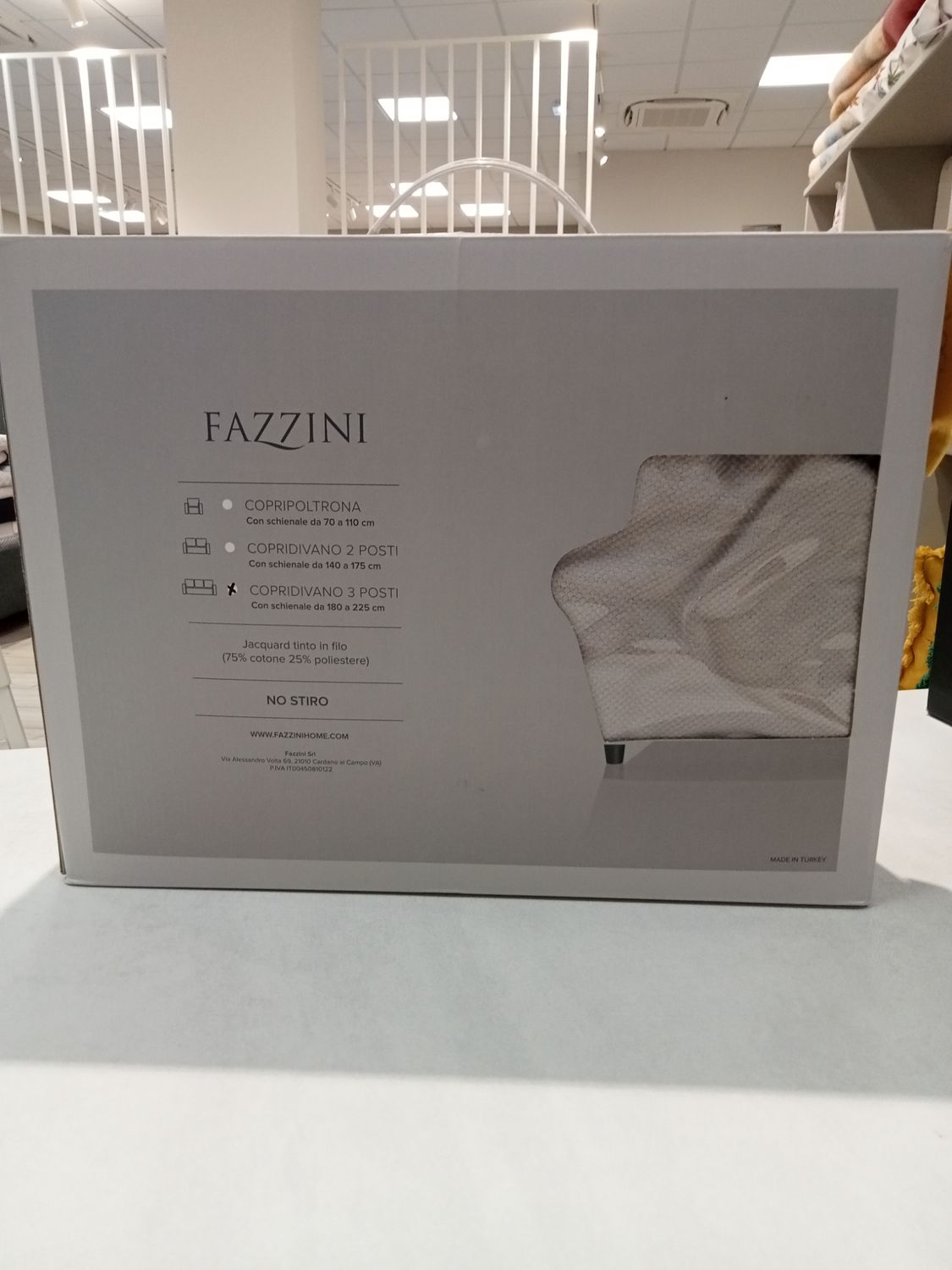 Copridivano 3 posti var. 125 avorio Fazzini