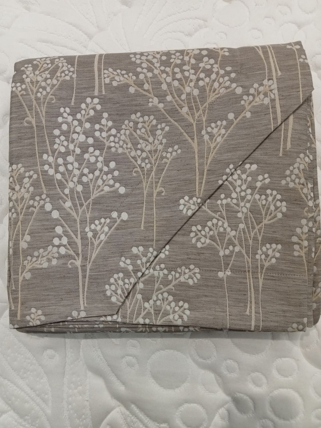 Copriletto 2 piazze Fiori di Lino var. 4 tortora Fazzini 715/23