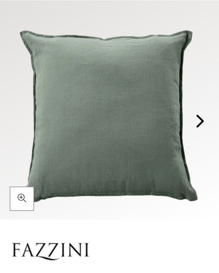 Cuscino arredo in lino Soffio 50 x 50 var. 13 verde salvia Fazzini 22/25