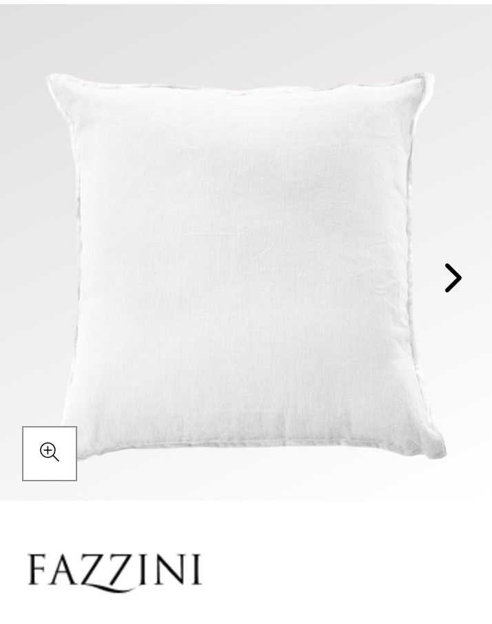 Cuscino arredo in lino Soffio 50 x 50 var. A bianco Fazzini