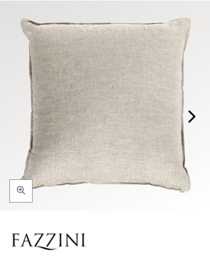 Cuscino arredo in lino Soffio 50 x 50 var. 194 naturale Brown Fazzini  1084/25