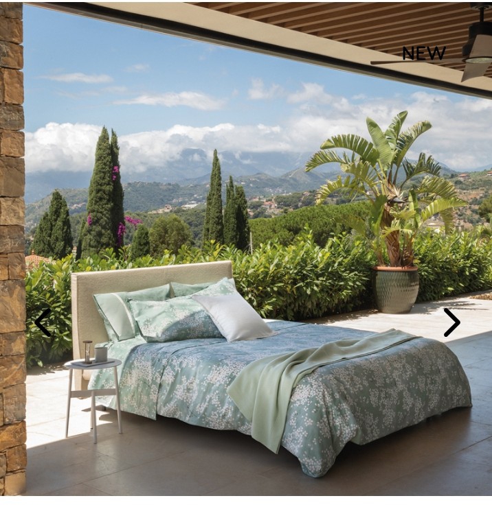 Copripiumino parure 2 piazze Kimono var. 233 grey green Fazzini. 1709/25