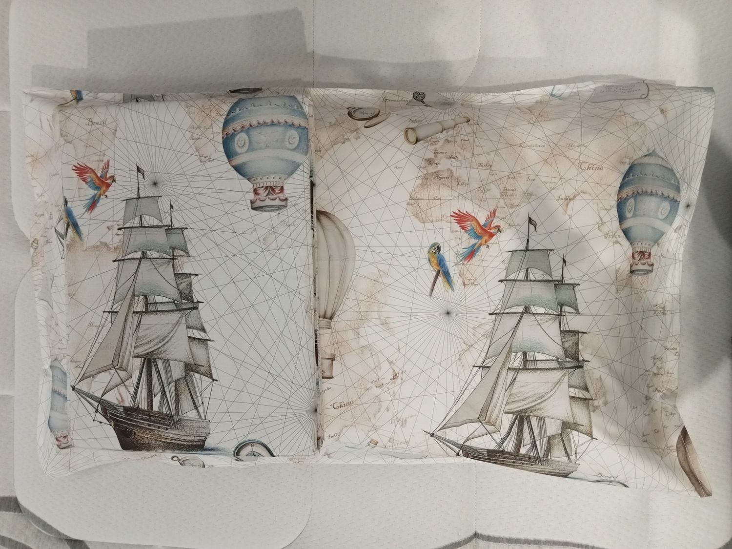 Copripiumino parure 2 piazze Magellano var. 7 grigio Fazzini  7/26