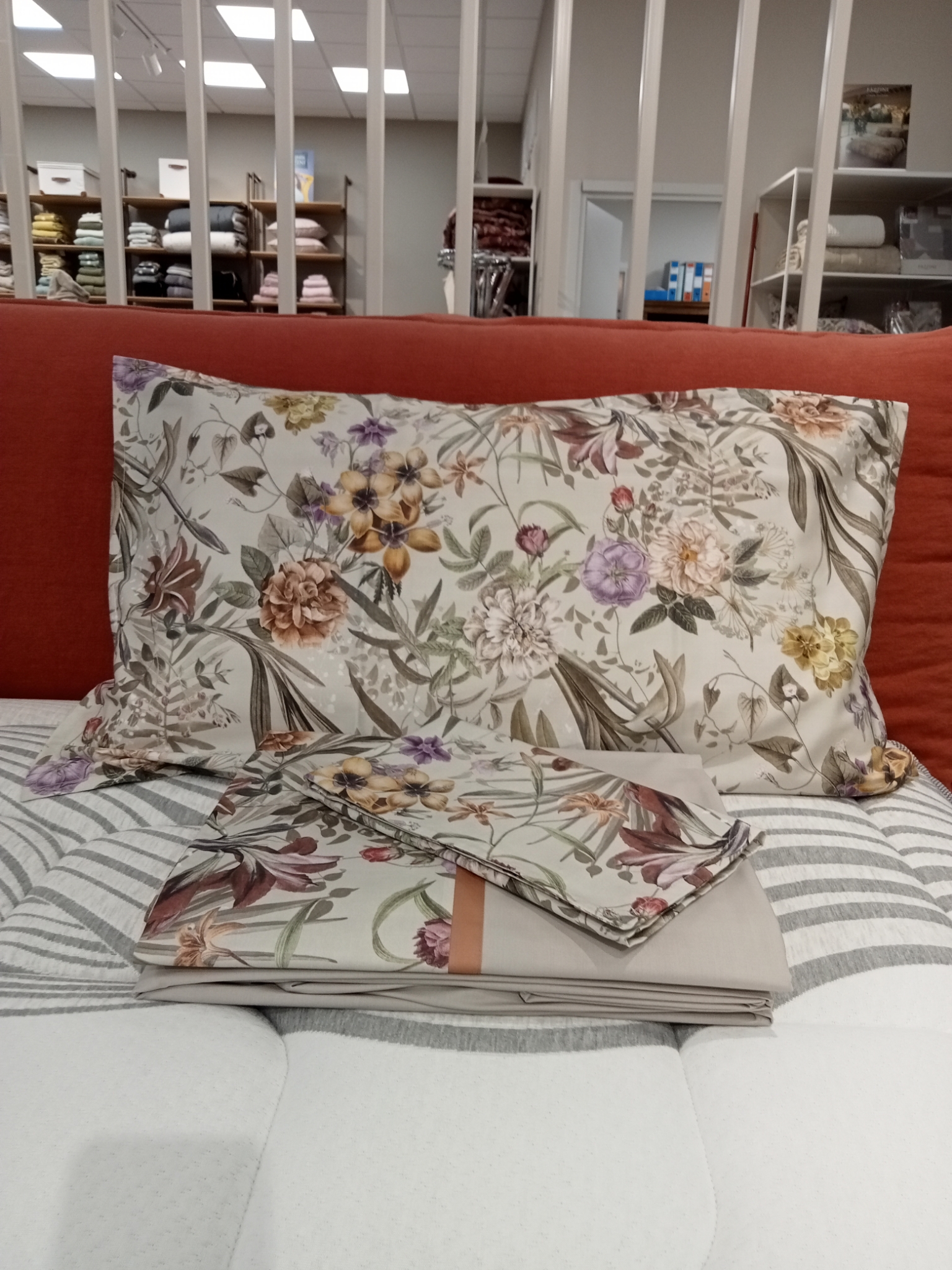 Completo lenzuola 2 piazze  Vanitas var. 0 grigio-sandalo Fazzini  1847/25