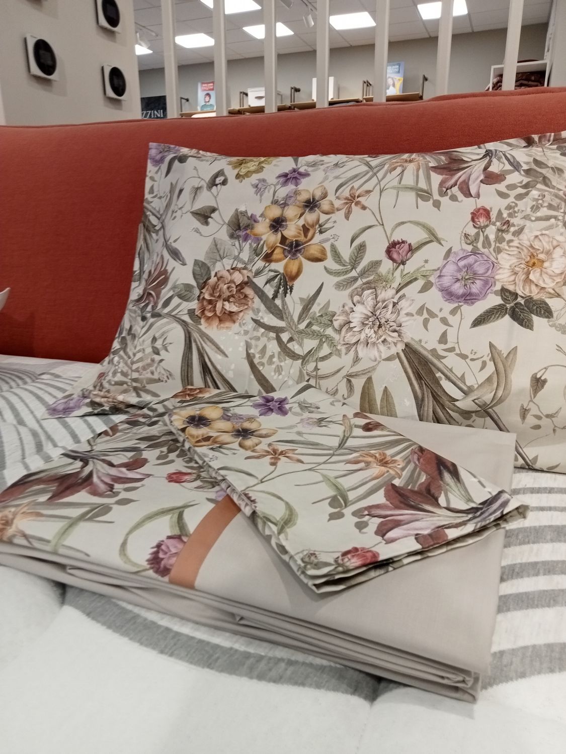 Completo lenzuola 2 piazze  Vanitas var. 0 grigio-sandalo Fazzini  1847/25