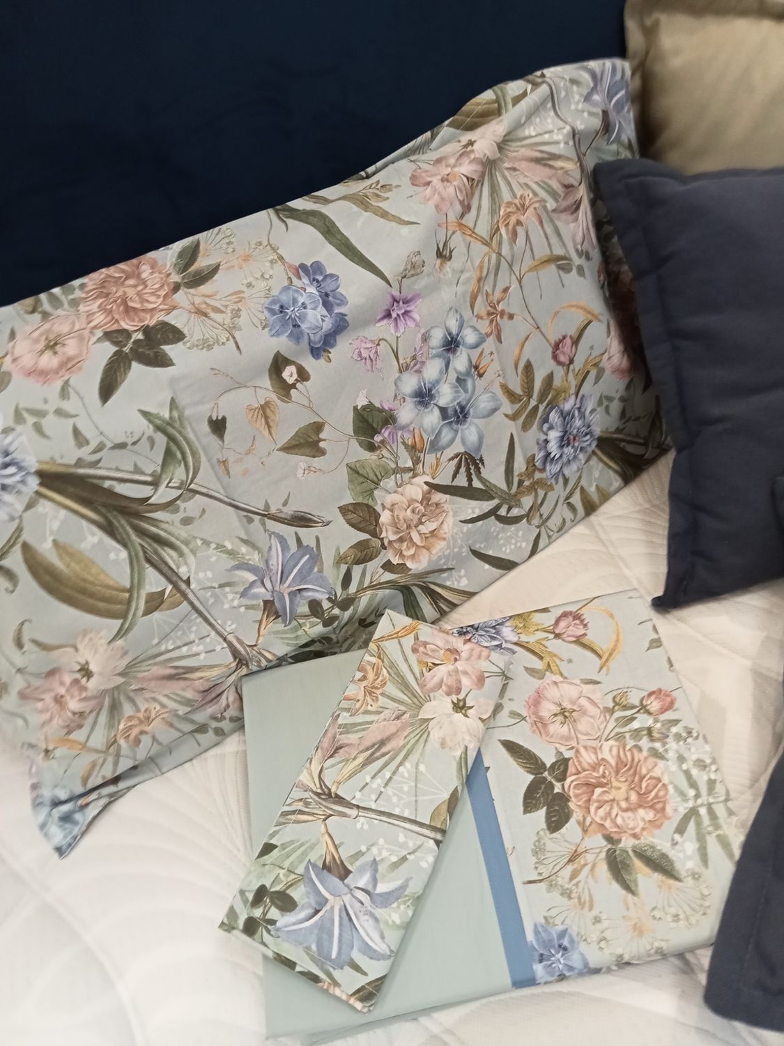 Completo lenzuola 2 piazze Vanitas var. 3 verde-azzurro Fazzini  1847/25