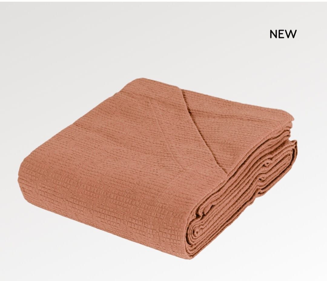 Copriletto 2 piazze cotone Dialogo var. 6 sandalo Fazzini  1600/25