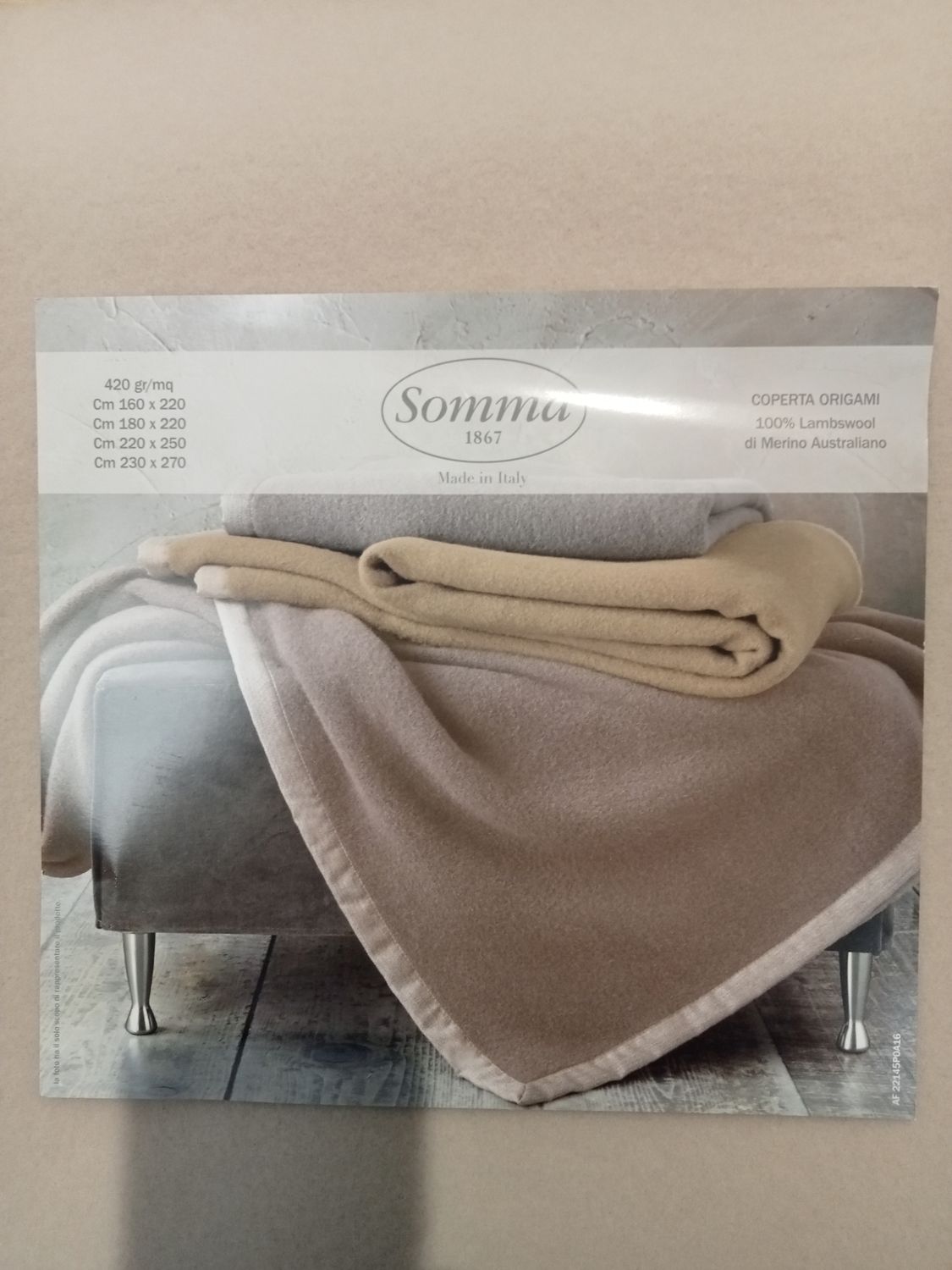 Sottocoperta 1 piazza e mezzo Origami Somma var. 021 panna. 40 22145