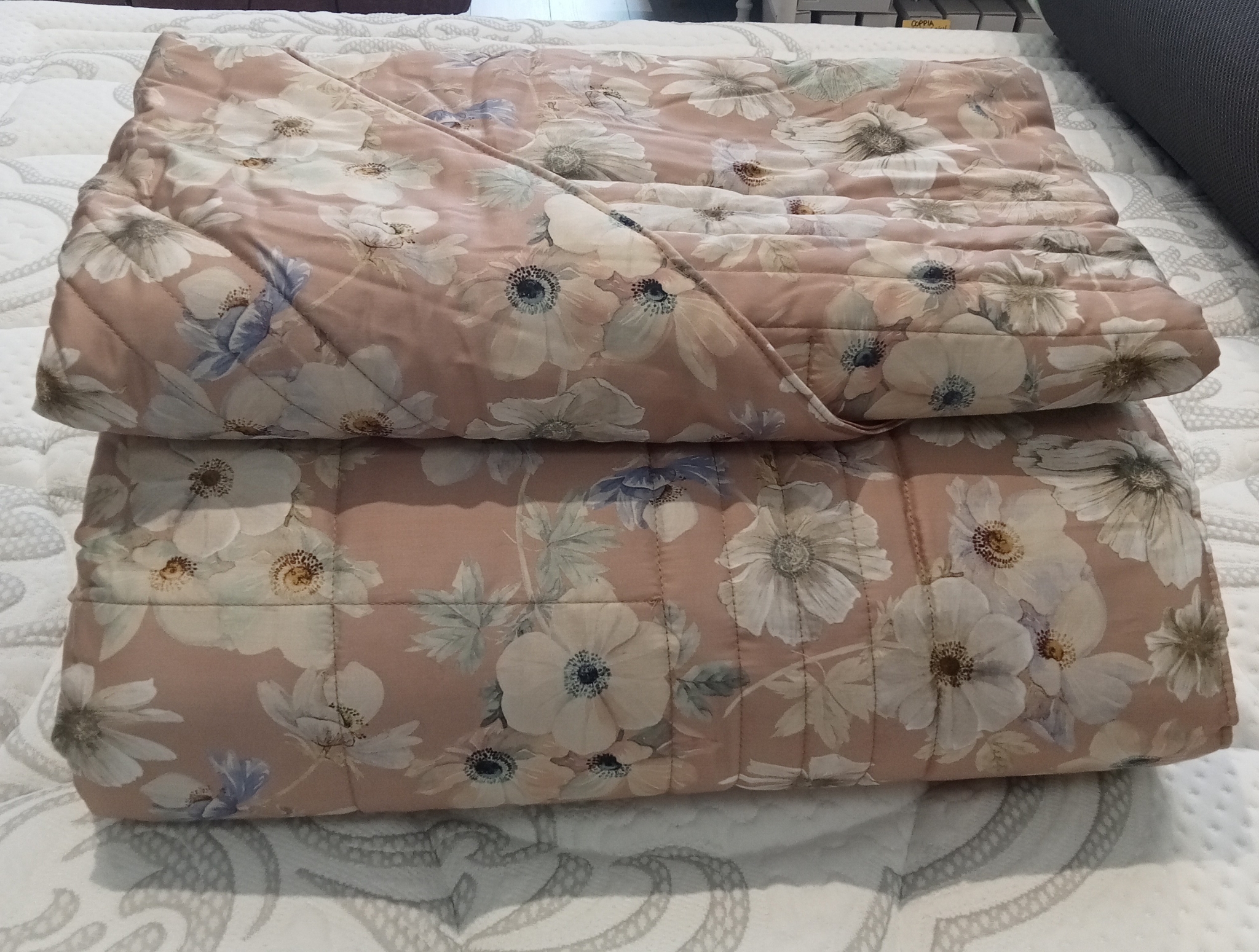 Quilt matrimoniale raso Orticola var. 2 sandalo Fazzini Atelier  34/26