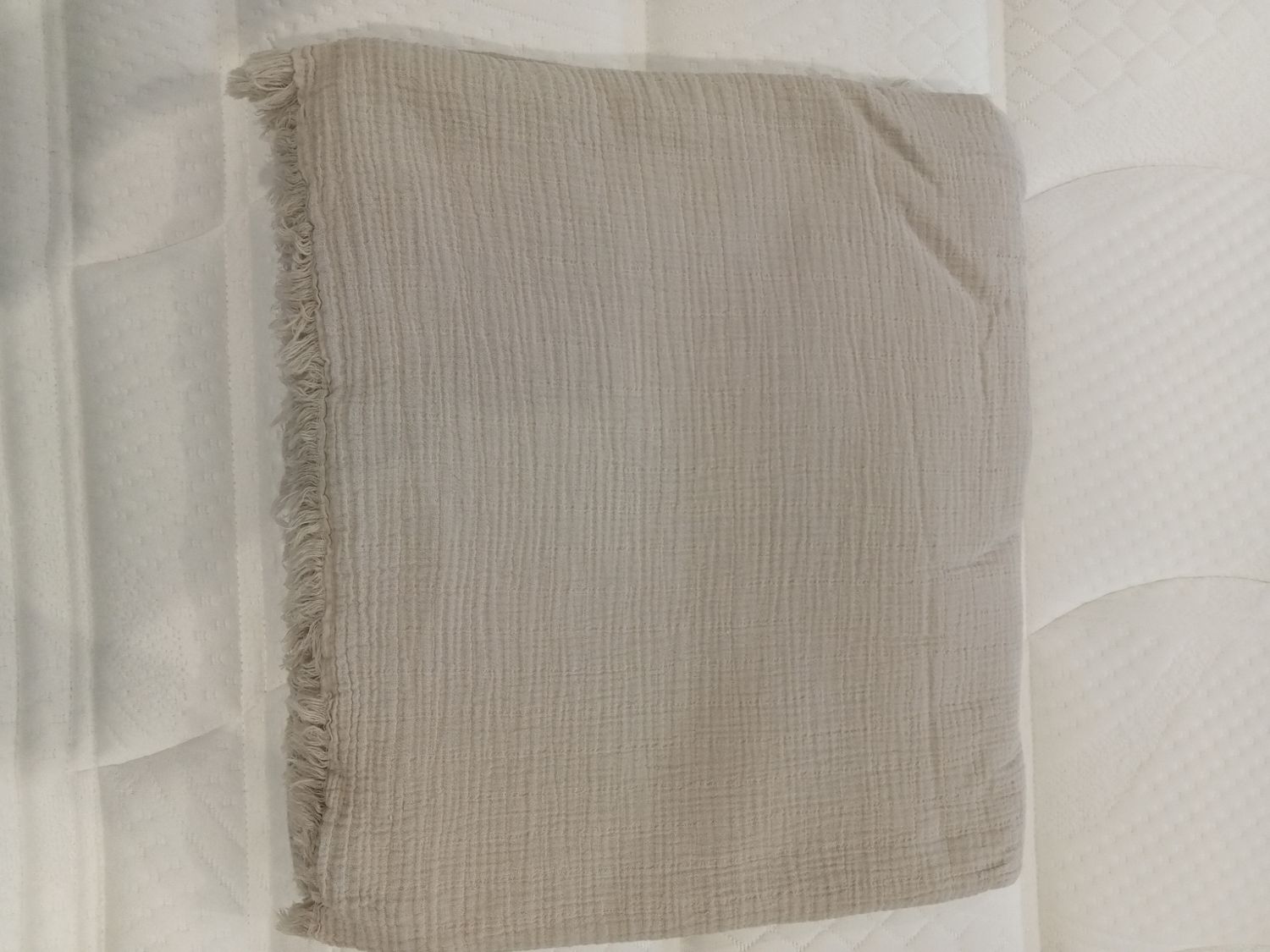 Copriletto matrimoniale cotone Criss Cross var. 0 travertino Fazzini  1616/25