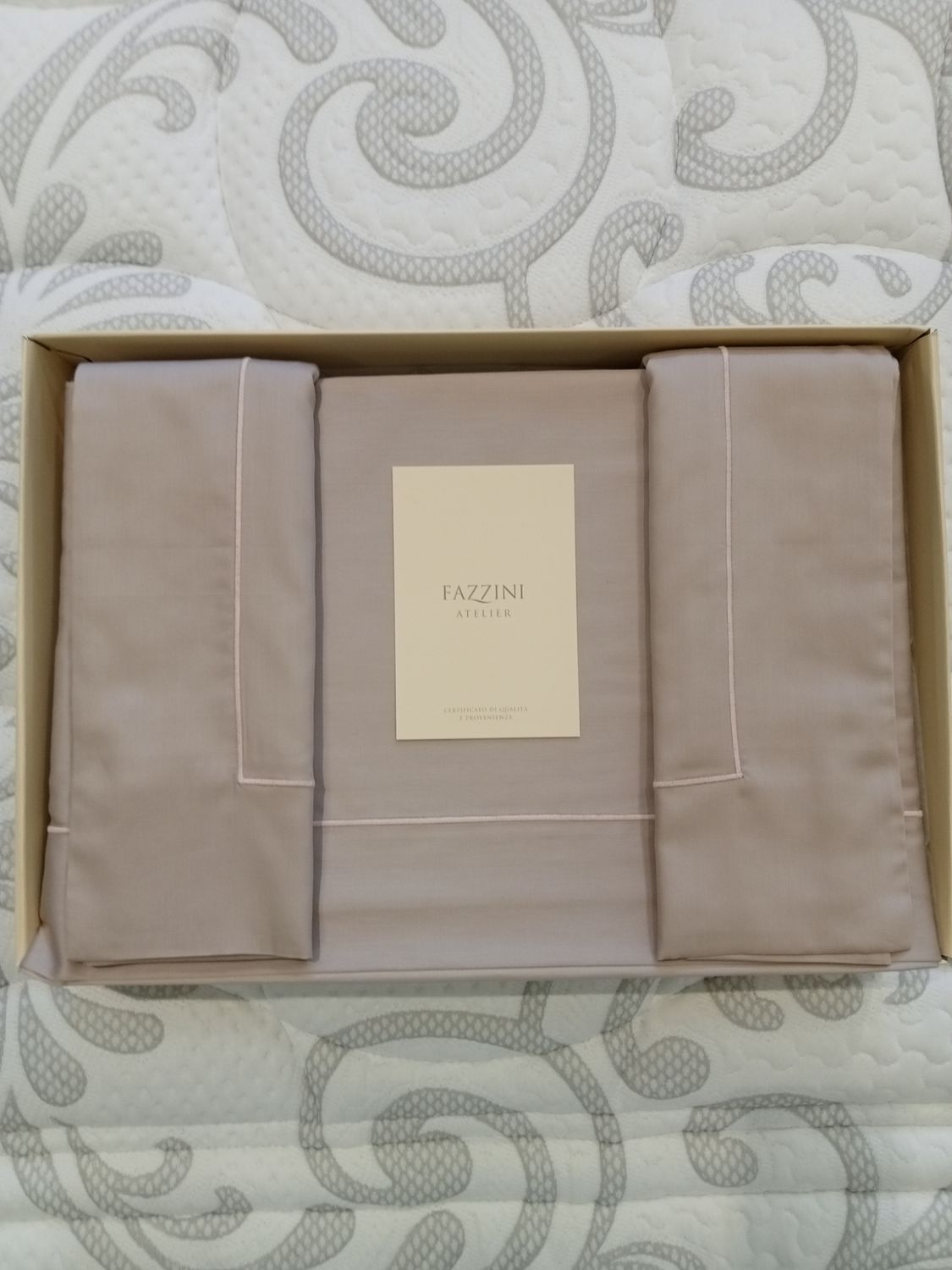 Completo lenzuola raso Velasca var. Rosa 240 Fazzini Atelier  261/26