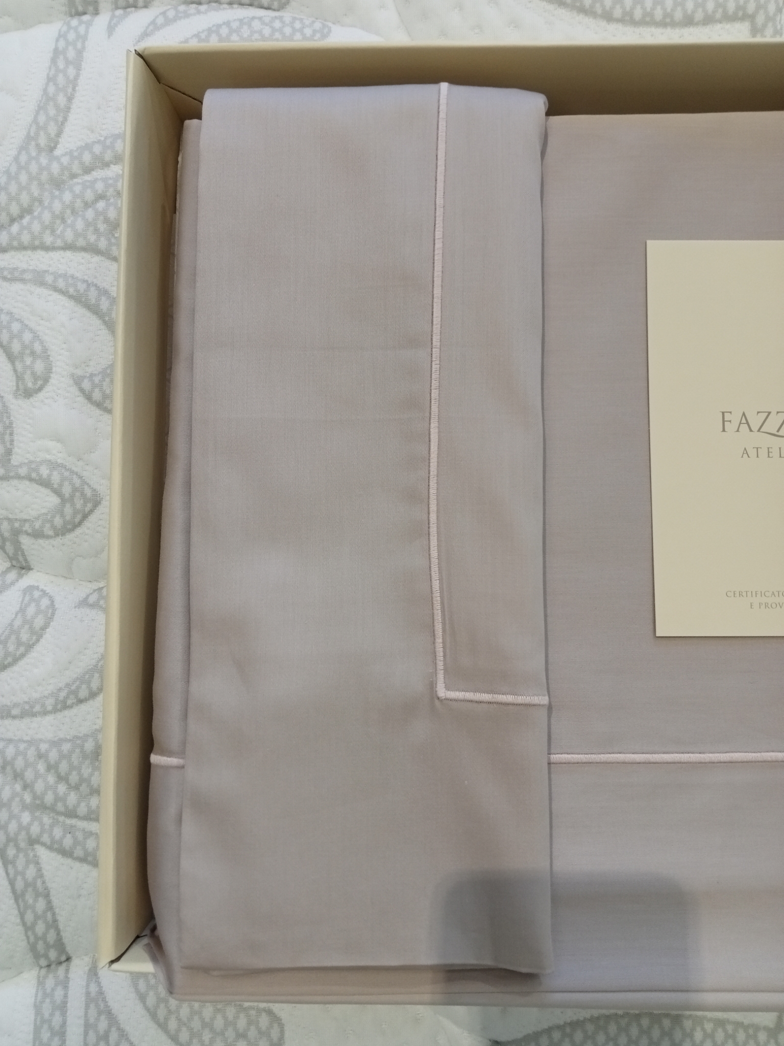 Completo lenzuola raso Velasca var. Rosa 240 Fazzini Atelier  261/26