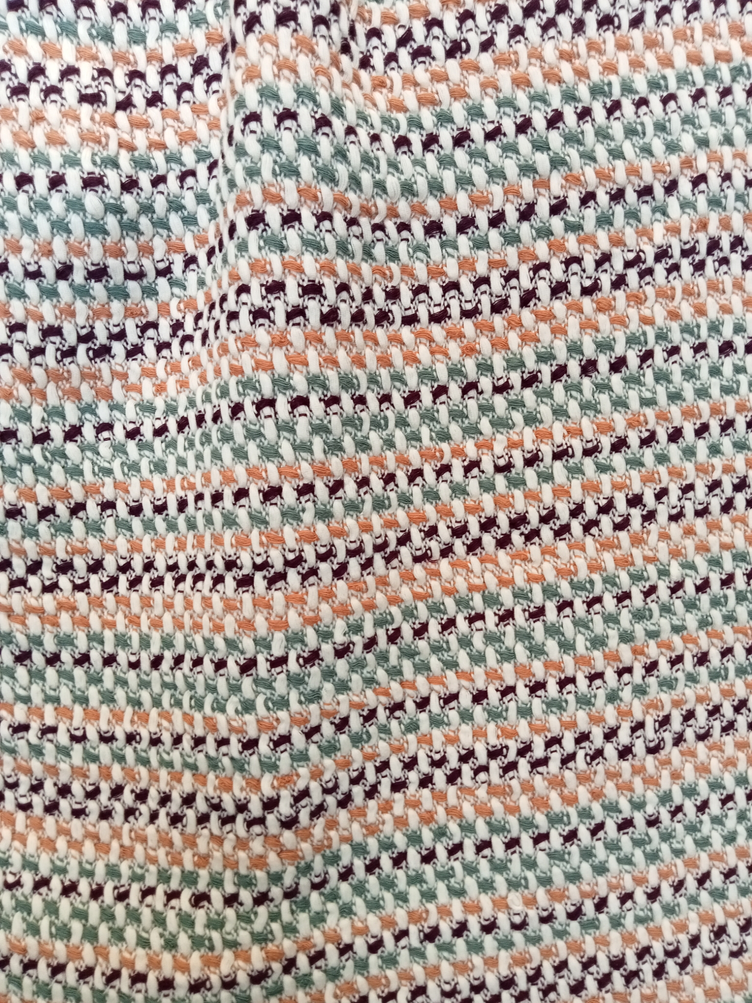 Plaid cotone Telaio Fazzini var. 4 verde-prugna-sandalo 1593/25