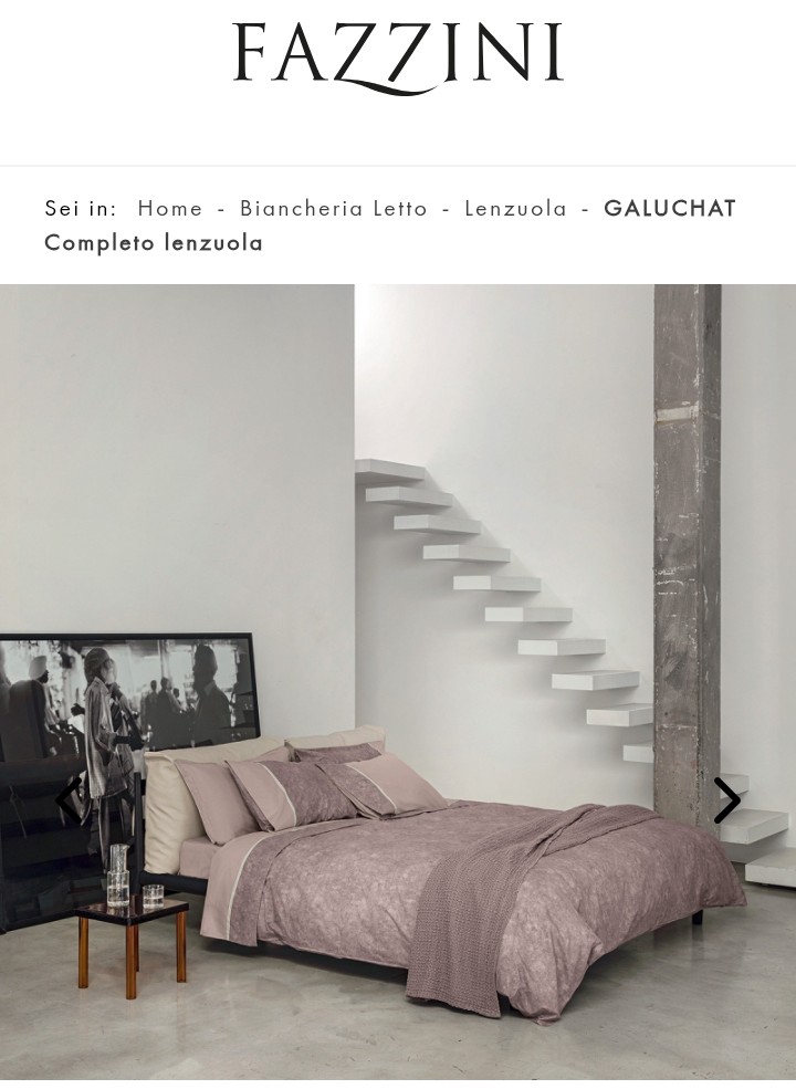 Completo lenzuola matrimoniale Galuchat var. 240 rosa boho Fazzini  385/26