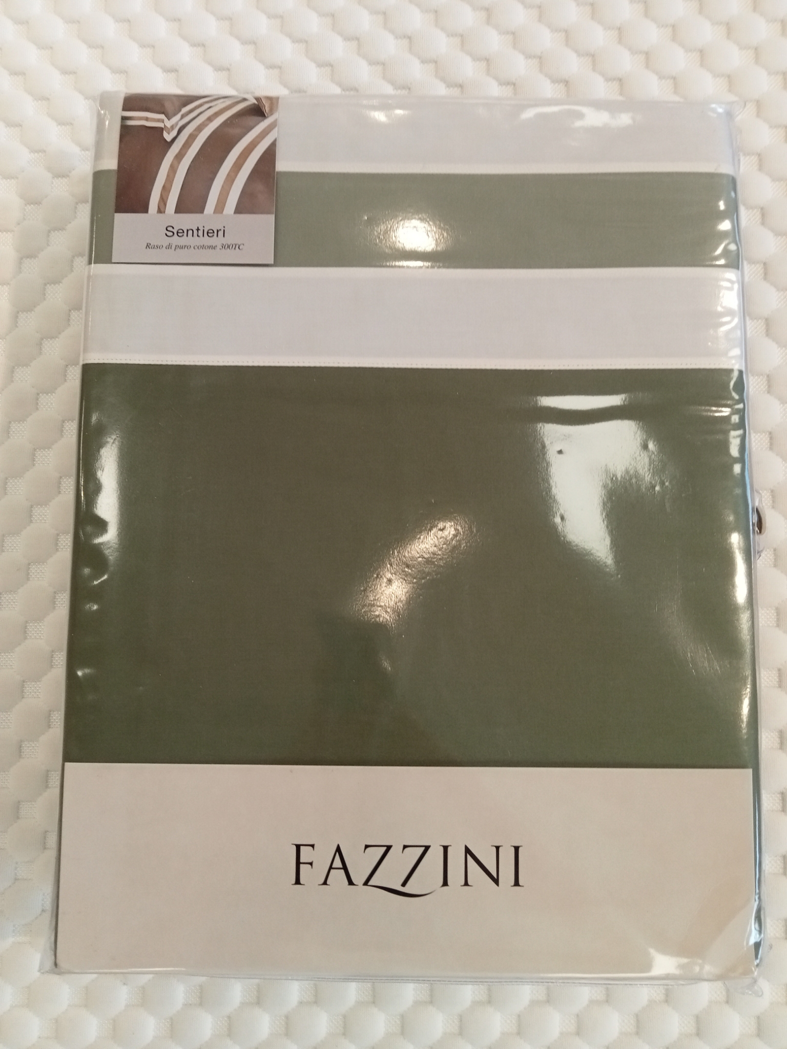 Completo lenzuola matrimoniale raso Sentieri var. 33 Fazzini