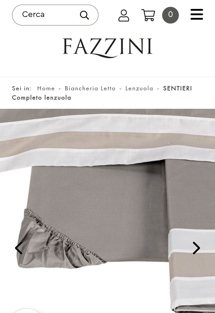 Completo lenzuola matrimoniale raso Sentieri var. 73 Fazzini  404/26