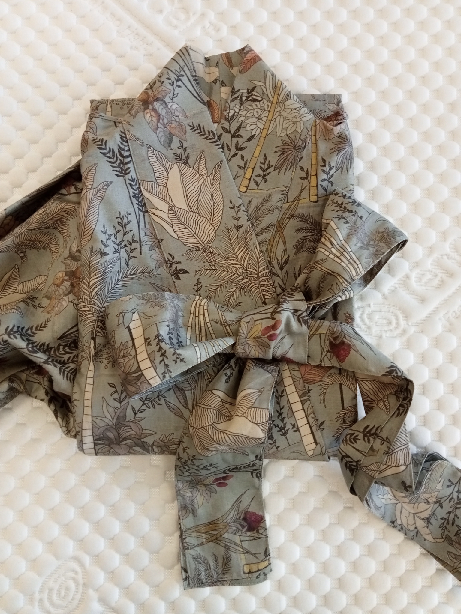 Vestaglia/yukata raso misura L/XL var. 3 verde Fazzini 1082/26