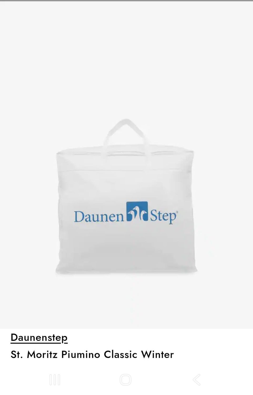 Piumino oca matrimoniale St. Moritz Classic Winter Daunen Step art. 40833