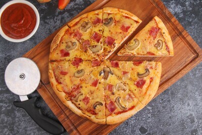 Bacon and Mushroom Pizza
