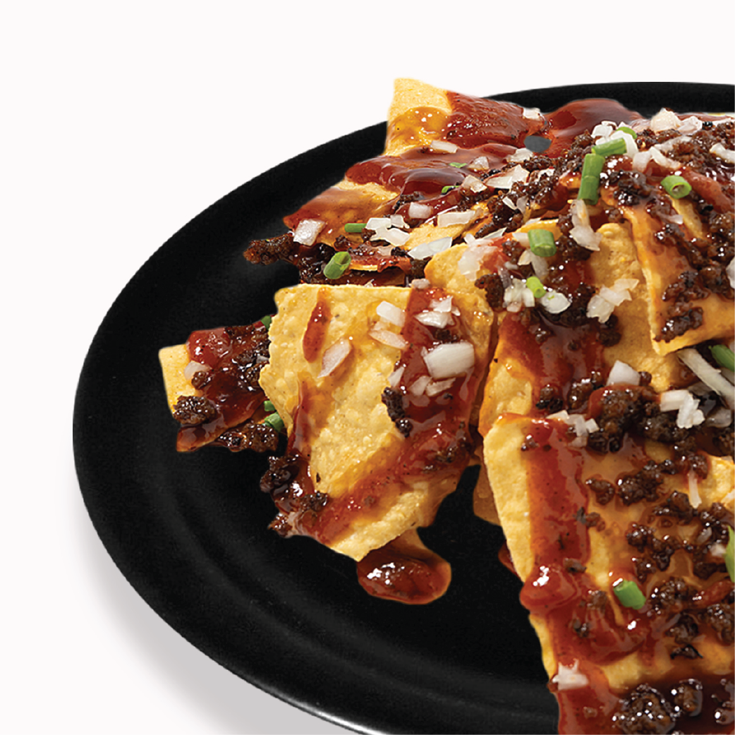 BEEF BBQ NACHOS