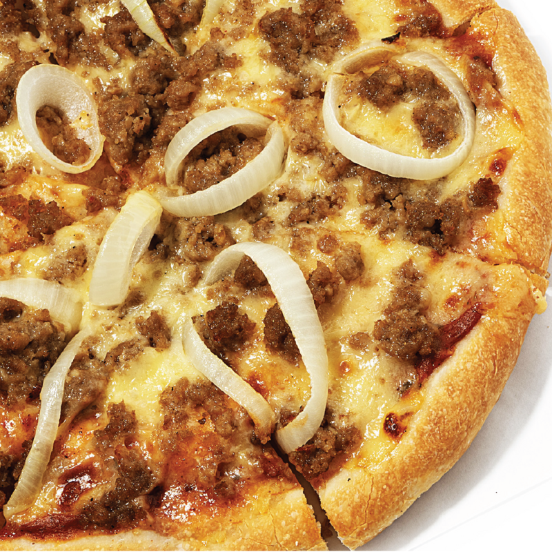 CHEESY BURGER PIZZA