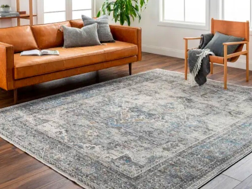 Cago Rug, Mix Grey, Orange, Blue