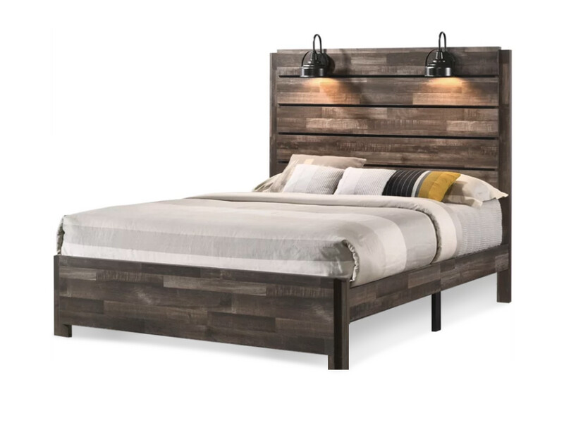 MC Wood Panel Queen Bed