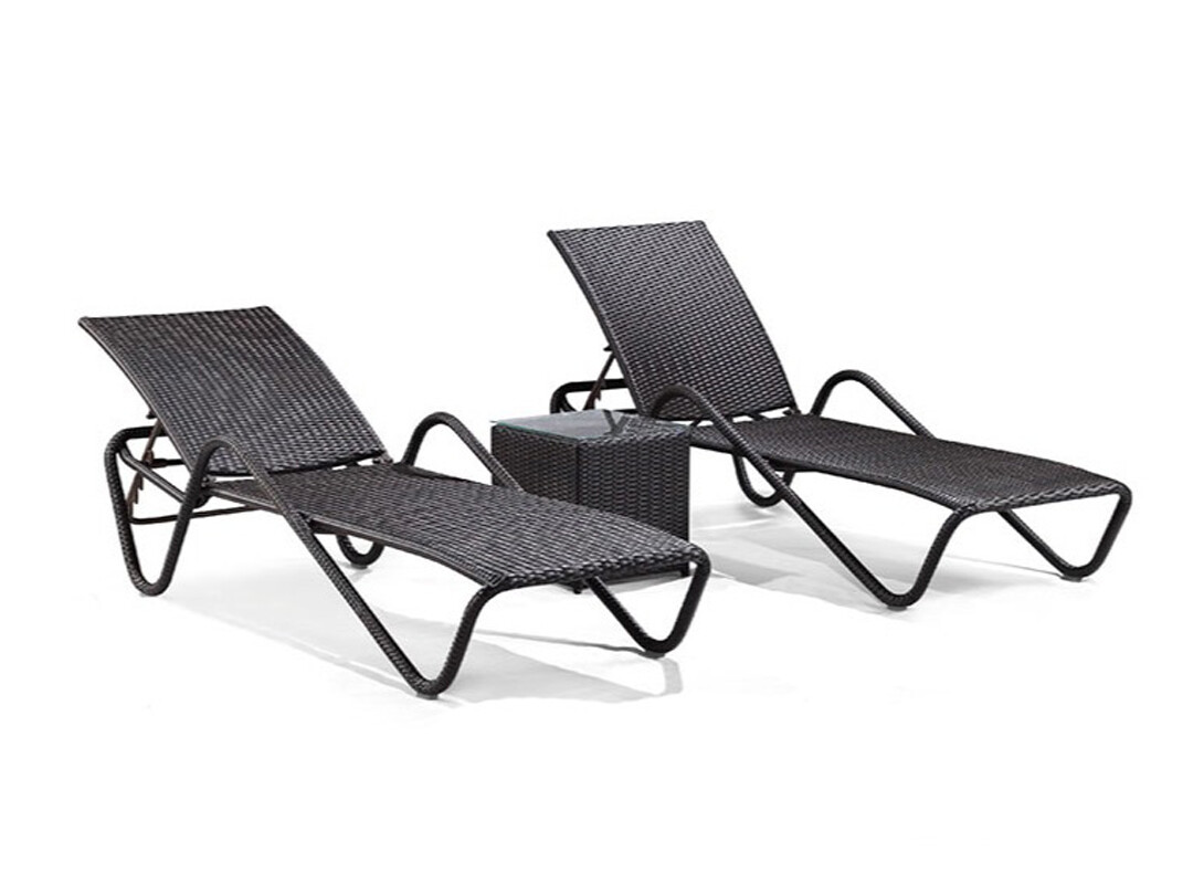 Lounger Stackable Set, Black Grey