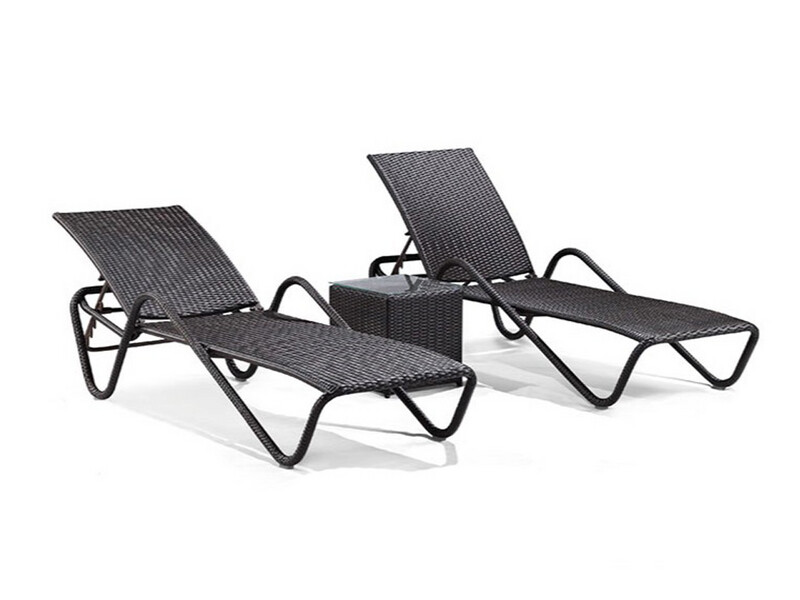 Lounger Stackable Set, Black Grey