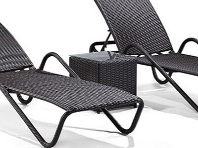 Lounger Stackable Set, Black Grey