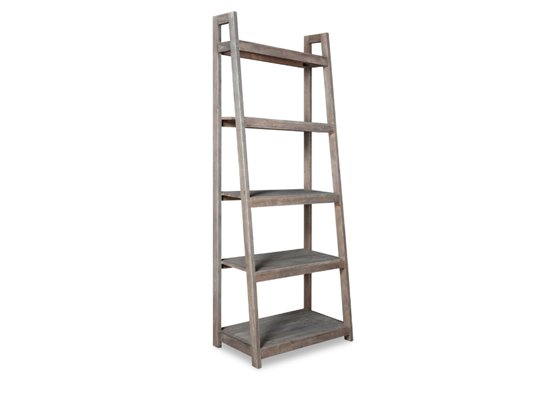 Acacia Wood Light Grey Angled Etagere