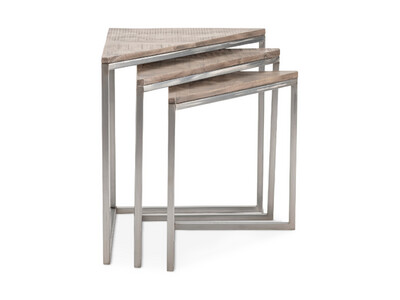 Mango Wood, Metal, Nesting Table