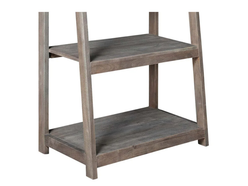 Acacia Wood Light Grey Angled Etagere