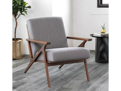 Wav Wood Armchair, Grey