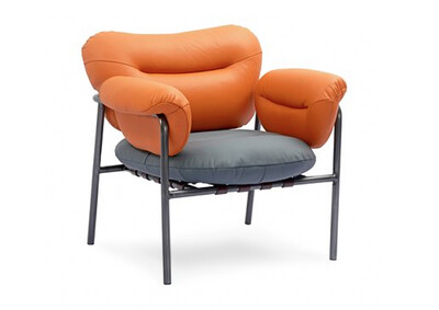 Modern Accent Chair, Orange