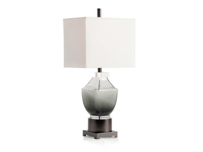 Grey Crystal Glass, Metal
Table Lamp