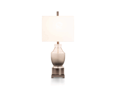 Grey Crystal Glass, Metal
Table Lamp