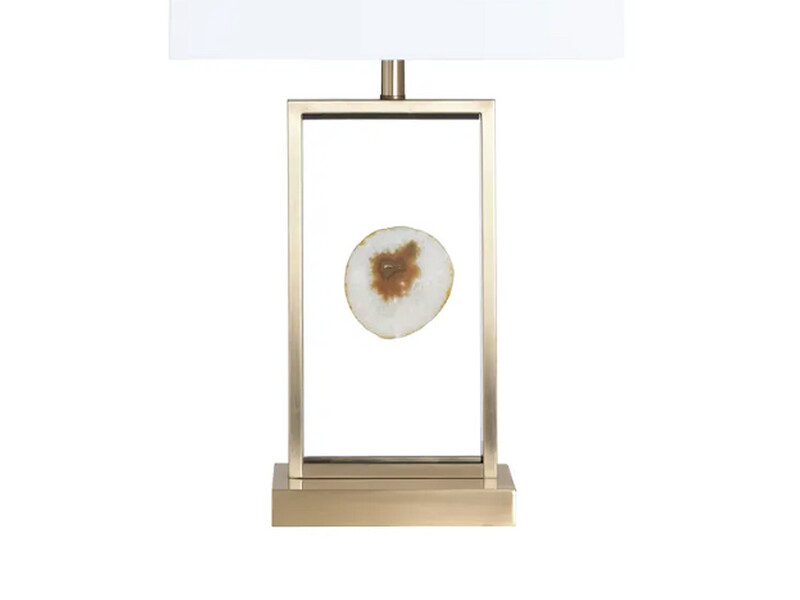 Gold Agate Metal Table Lamp