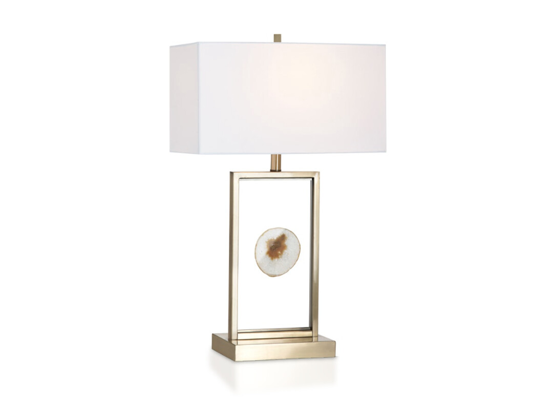 Gold Agate Metal Table Lamp