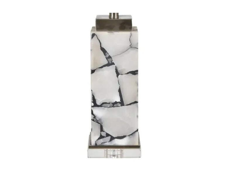White Alabaster Crystal Table Lamp