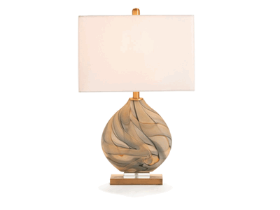 Gold Crystal, Glass, Metal Lamp CC Table Lamp