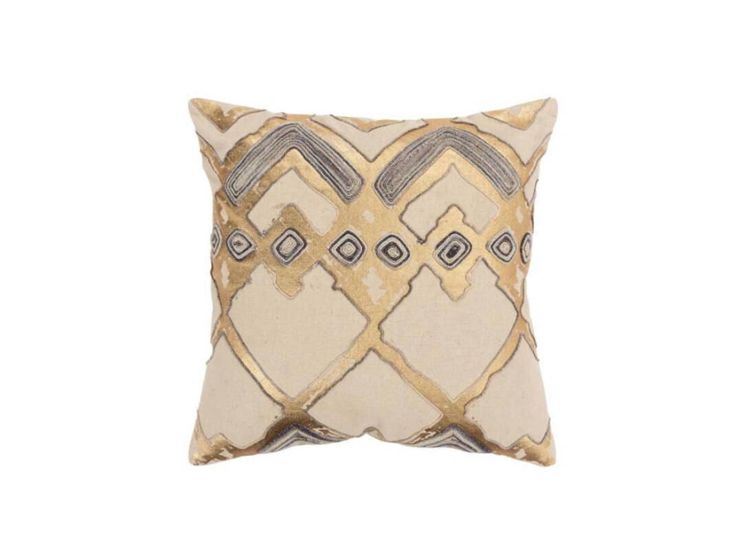 20&quot; x 20&quot; | Pillow Cover, Neutral, Metallic