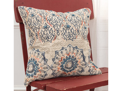 20" x 20" | Pillow Cover, Neutral, Brown, Blue