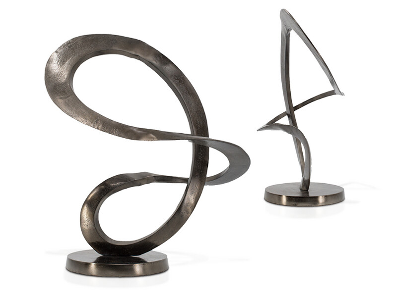 Al Freeform, Sculpture On Block Base, Smoke Black