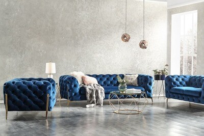 Luxury Mid-Century Sofa,
Royal Blue