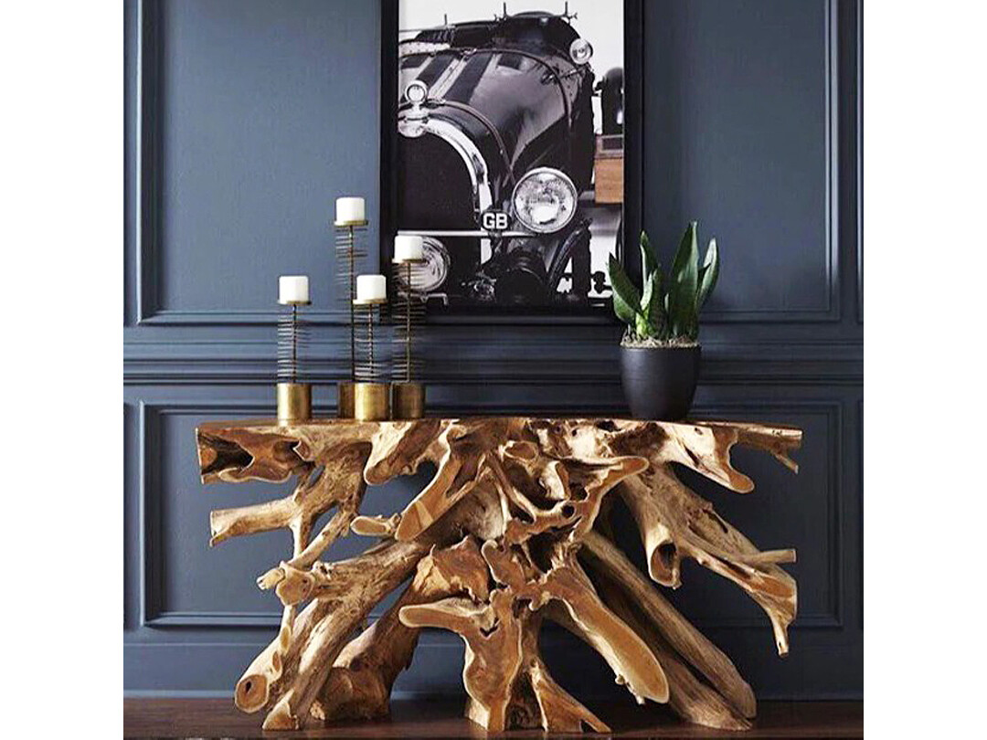 Wood Teak Root Console Table Base Wood Teak Root Console Table Base