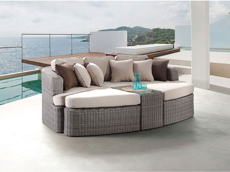 4 Pc,  Winston Sunbed Set, Beige